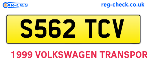 S562TCV are the vehicle registration plates.