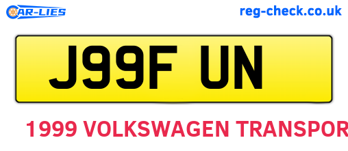 J99FUN are the vehicle registration plates.