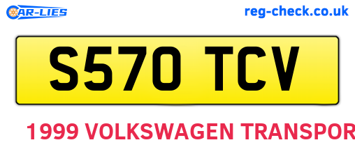 S570TCV are the vehicle registration plates.