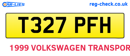 T327PFH are the vehicle registration plates.