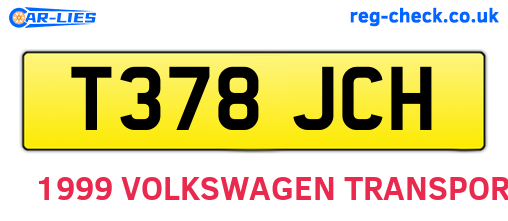 T378JCH are the vehicle registration plates.