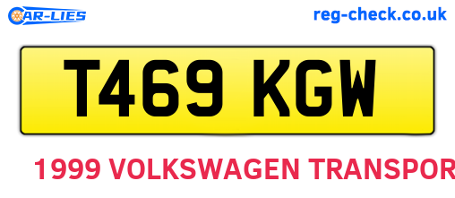 T469KGW are the vehicle registration plates.