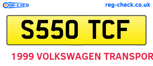 S550TCF are the vehicle registration plates.