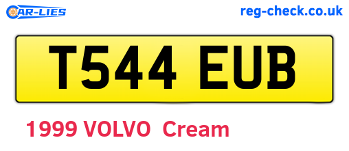 T544EUB are the vehicle registration plates.