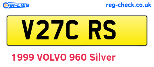 V27CRS are the vehicle registration plates.