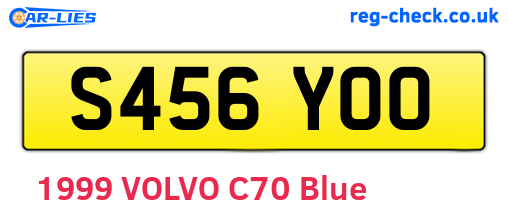 S456YOO are the vehicle registration plates.