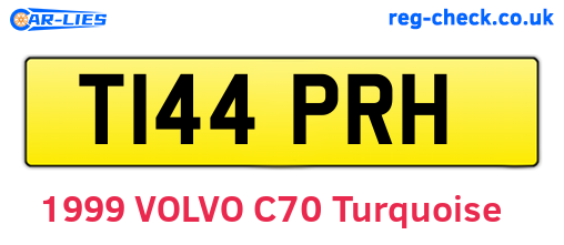 T144PRH are the vehicle registration plates.