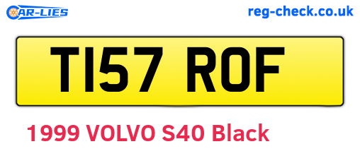 T157ROF are the vehicle registration plates.