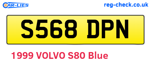 S568DPN are the vehicle registration plates.