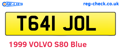 T641JOL are the vehicle registration plates.