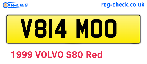 V814MOO are the vehicle registration plates.