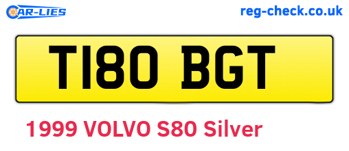 T180BGT are the vehicle registration plates.