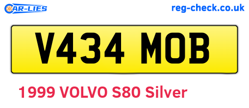 V434MOB are the vehicle registration plates.