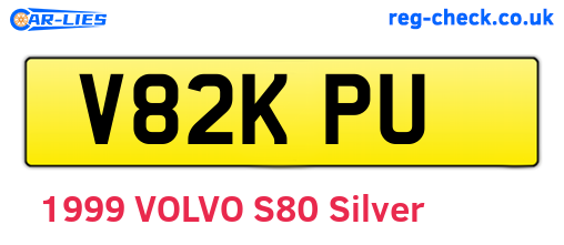 V82KPU are the vehicle registration plates.