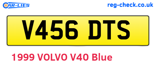 V456DTS are the vehicle registration plates.