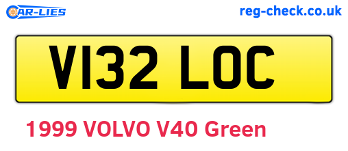 V132LOC are the vehicle registration plates.