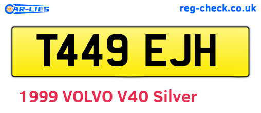 T449EJH are the vehicle registration plates.
