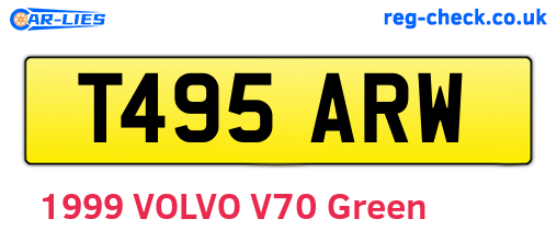 T495ARW are the vehicle registration plates.