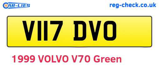 V117DVO are the vehicle registration plates.