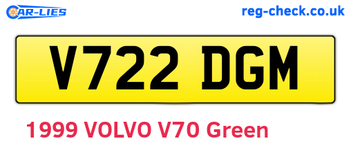 V722DGM are the vehicle registration plates.