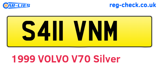 S411VNM are the vehicle registration plates.