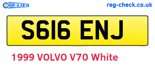 S616ENJ are the vehicle registration plates.