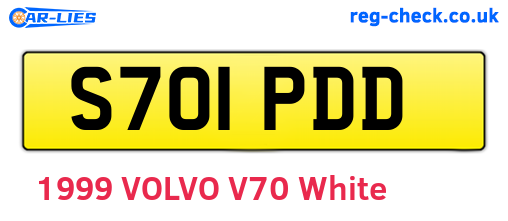 S701PDD are the vehicle registration plates.