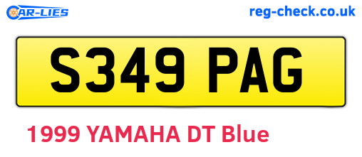 S349PAG are the vehicle registration plates.