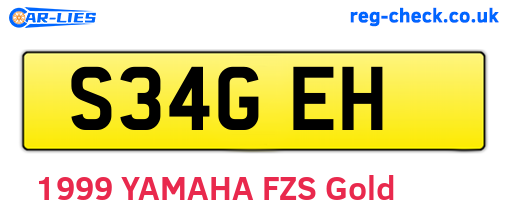 S34GEH are the vehicle registration plates.
