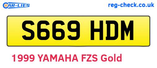S669HDM are the vehicle registration plates.