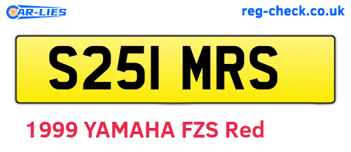 S251MRS are the vehicle registration plates.