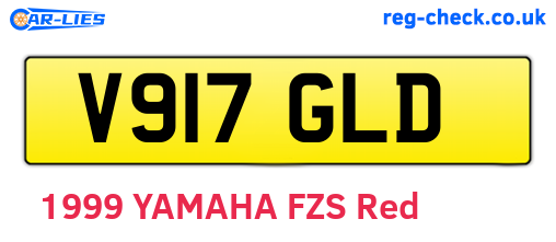 V917GLD are the vehicle registration plates.