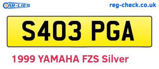 S403PGA are the vehicle registration plates.