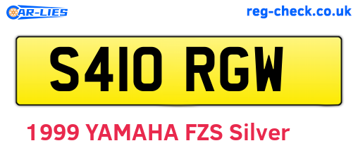 S410RGW are the vehicle registration plates.
