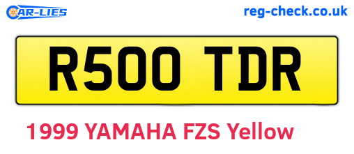 R500TDR are the vehicle registration plates.