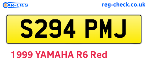 S294PMJ are the vehicle registration plates.