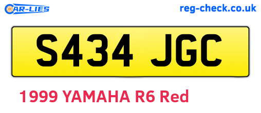 S434JGC are the vehicle registration plates.