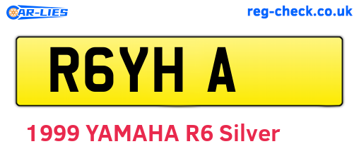 R6YHA are the vehicle registration plates.