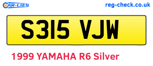 S315VJW are the vehicle registration plates.