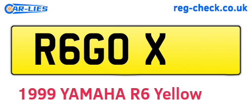 R6GOX are the vehicle registration plates.