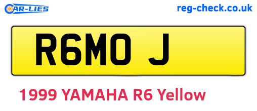 R6MOJ are the vehicle registration plates.