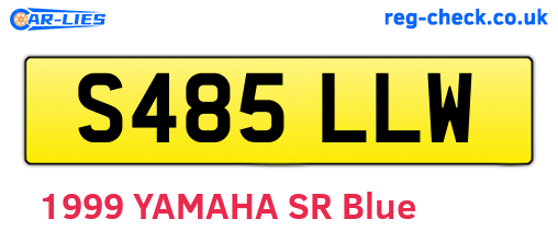 S485LLW are the vehicle registration plates.