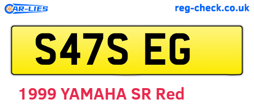 S47SEG are the vehicle registration plates.