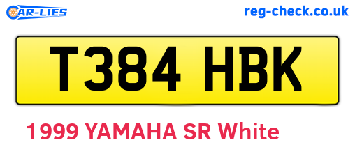 T384HBK are the vehicle registration plates.