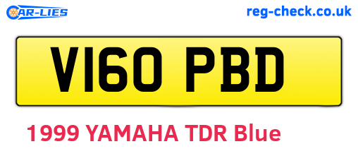 V160PBD are the vehicle registration plates.