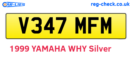 V347MFM are the vehicle registration plates.