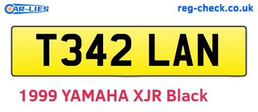T342LAN are the vehicle registration plates.