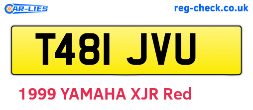 T481JVU are the vehicle registration plates.