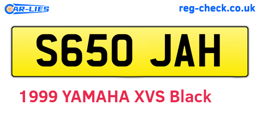 S650JAH are the vehicle registration plates.