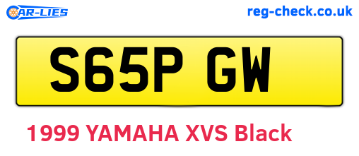 S65PGW are the vehicle registration plates.